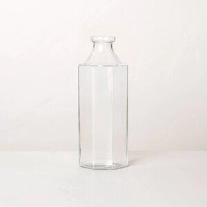 Hearth & Hand Magnolia Octagonal Clear Glass Bottle‎ Vase - Large - Target